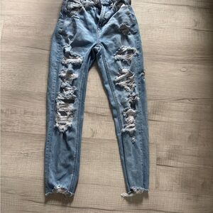 Distressed Blue Women's Jeans